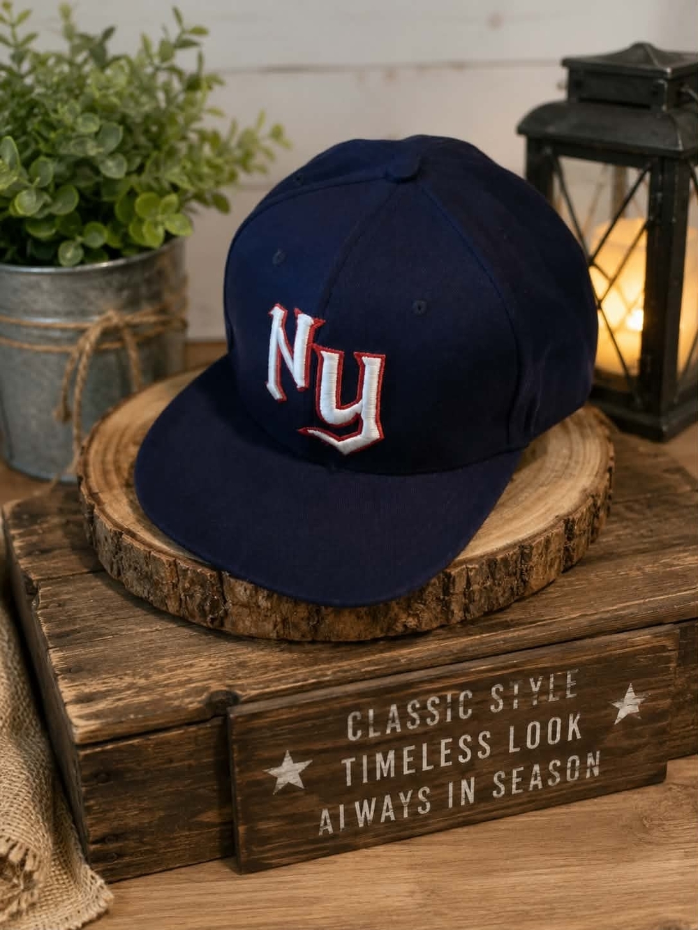 Navy Baseball Cap with NY Logo
